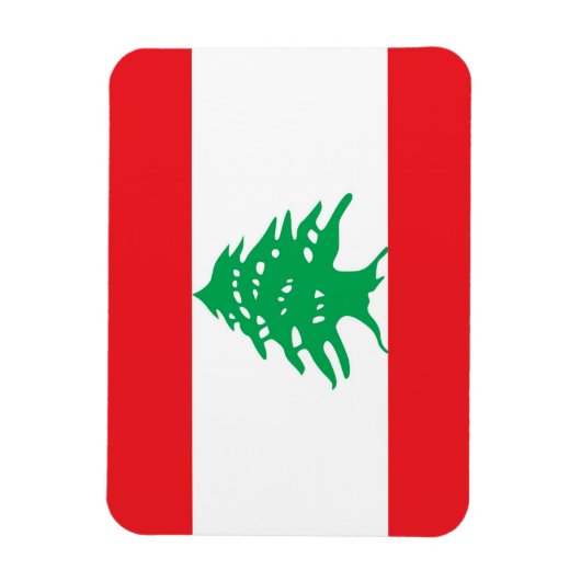 Patriottische flexibele magneet met vlag van Liban (Verticaal)