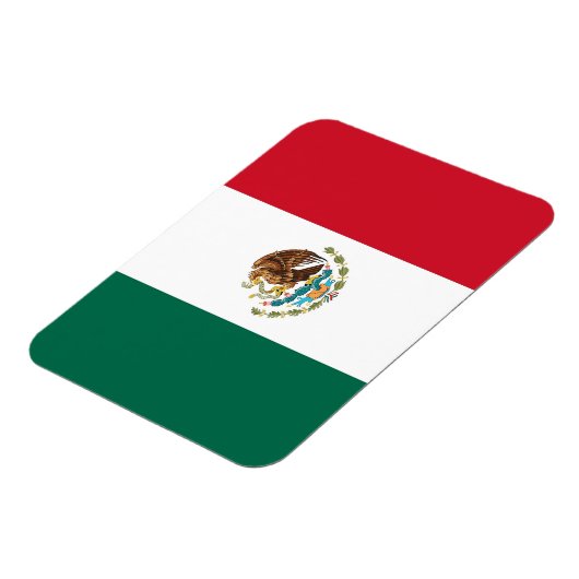 Patriottische flexibele magneet met vlag van Mexic (Linkerzijde)