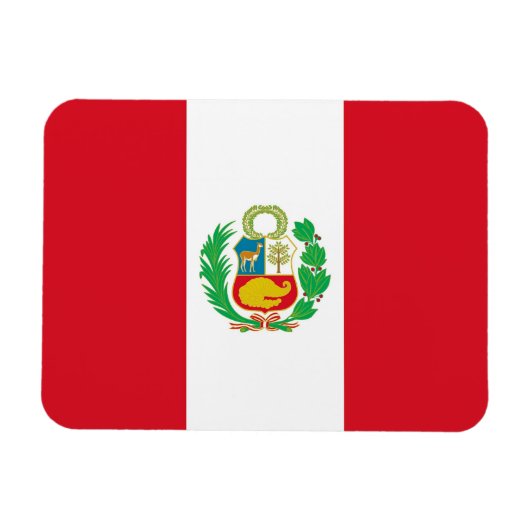 Patriottische flexibele magneet met vlag van Peru (Horizontaal)