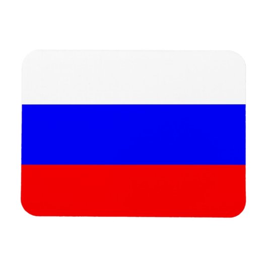 Patriottische flexibele magneet met vlag van Rusla (Horizontaal)