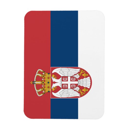 Patriottische flexibele magneet met vlag van Servi (Verticaal)