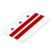 Patriottische flexibele magneet met Washington DC (Linkerzijde)