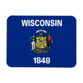 Patriottische flexibele magneet, staatsvlag van Wi Magneet (Horizontaal)