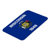 Patriottische flexibele magneet, staatsvlag van Wi Magneet (Linkerzijde)