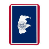 Patriottische flexibele magneet, Wyoming State vla Magneet (Verticaal)