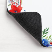 Patriottische Floral Mousepad Muismat (Hoek)