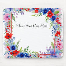 Patriottische Floral Mousepad