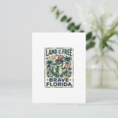 Patriottische Florida-alligator 4 juli Briefkaart (Staand voorkant)