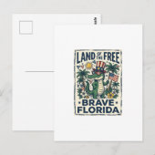 Patriottische Florida-alligator 4 juli Briefkaart (Voorkant / Achterkant)