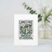 Patriottische Florida-alligator 4 juli Briefkaart (Staand voorkant)