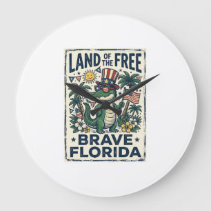 Patriottische Florida-alligator 4 juli Grote Klok