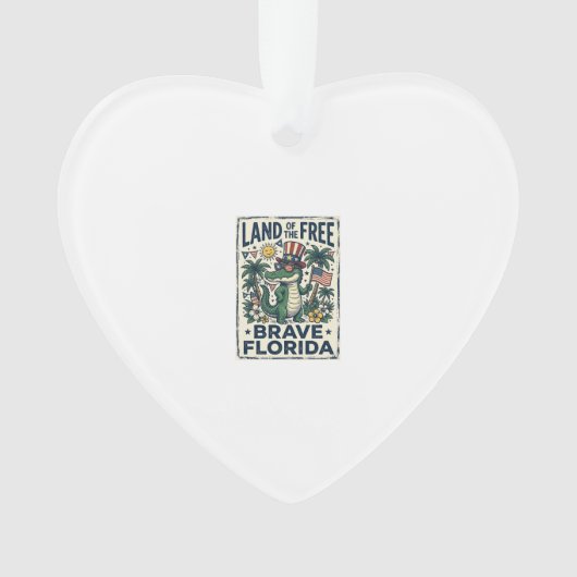 Patriottische Florida-alligator 4 juli Ornament (voorkant)