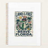 Patriottische Florida-alligator 4 juli Planner (Voorkant)