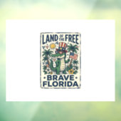 Patriottische Florida-alligator 4 juli Raamsticker (Vel 3)