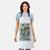Patriottische Florida-alligator 4 juli Schort (Gedragen)