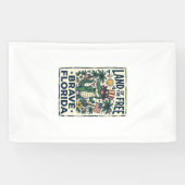 Patriottische Florida-alligator 4 juli Spandoek (Horizontaal)