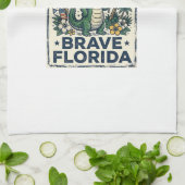 Patriottische Florida-alligator 4 juli Theedoek (Gevouwen)