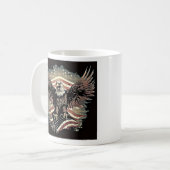 Patriottische Flying Bald Eagle USA Flag Coffee Mo Koffiemok (Voorkant links)