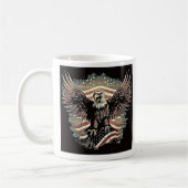Patriottische Flying Bald Eagle USA Flag Coffee Mo Koffiemok (Links)