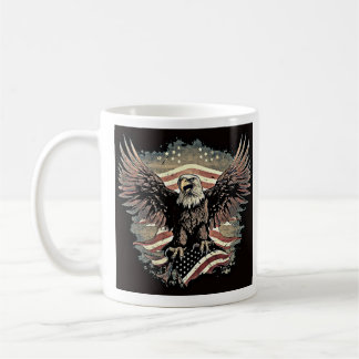 Patriottische Flying Bald Eagle USA Flag Coffee Mo Koffiemok