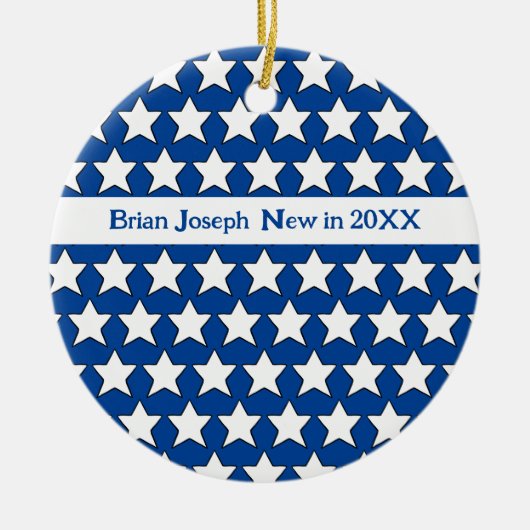 Patriottische foto Baby's eerste kerst Ornament (Voorkant)