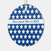 Patriottische foto Baby's eerste kerst Ornament (Links)