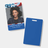 Patriottische foto badge (Voor- en achterkant)