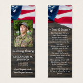 Patriottische foto Militair Funeral Prayer Bladwij Mini Visitekaartjes (Voorkant /achterkant)