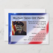 Patriottische Foto Militaire Uitzending Party Uitn Kaart (Voorkant)