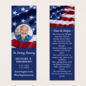 Patriottische foto VS Flag Funeral Prayer Bladwijz Mini Visitekaartjes (Voorkant /achterkant)