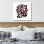 Patriottische Frankenstein Vrijheid Bruut Horror M Canvas Afdruk (Insitu (Slaapkamer))