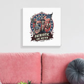 Patriottische Frankenstein Vrijheid Bruut Horror M Canvas Afdruk (Insitu (Woonkamer))