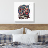 Patriottische Frankenstein Vrijheid Bruut Horror M Canvas Afdruk (Insitu (Slaapkamer))