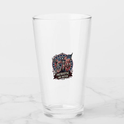 Patriottische Frankenstein Vrijheid Bruut Horror M Glas (Voorkant)