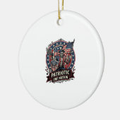 Patriottische Frankenstein Vrijheid Bruut Horror M Keramisch Ornament (Links)