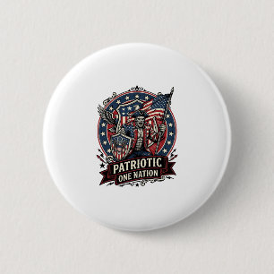 Patriottische Frankenstein Vrijheid Bruut Horror M Ronde Button 5,7 Cm