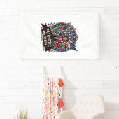 Patriottische Frankenstein Vrijheid Bruut Horror M Spandoek (Insitu)
