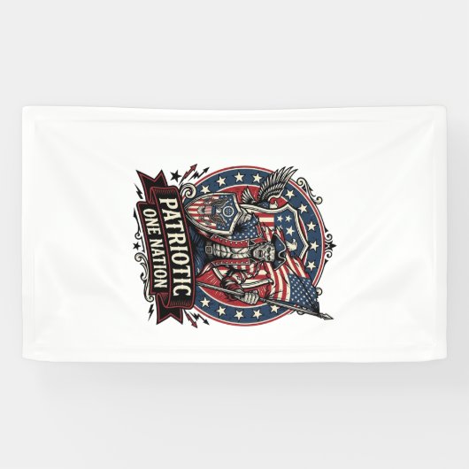 Patriottische Frankenstein Vrijheid Bruut Horror M Spandoek (Horizontaal)