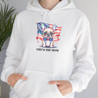 Patriottische Franse buldog frenchie moeder Hoodie