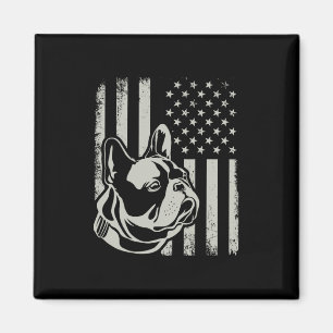 Patriottische Franse Bulldog-eigenaar Liefhebber A Magneet