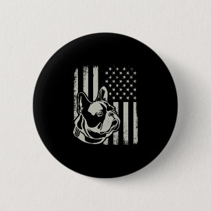 Patriottische Franse Bulldog-eigenaar Liefhebber A Ronde Button 5,7 Cm