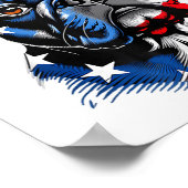 Patriottische Franse Bulldog Hondenliefhebber Vere Poster (Hoek)