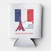 Patriottische Franse vlag BASTILLE DAG Blikjeskoeler (Voorkant)