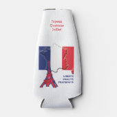 Patriottische Franse vlag BASTILLE DAG Flesjeskoeler (Voorkant)