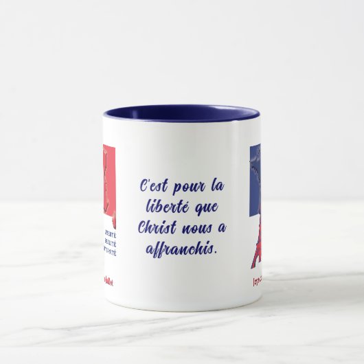 Patriottische Franse vlag BASTILLE DAG Mok (Midden)