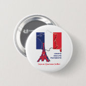 Patriottische Franse vlag BASTILLE DAG Ronde Button 5,7 Cm (Voorkant /achterkant)
