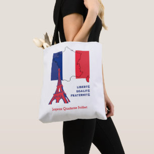 Patriottische Franse vlag BASTILLE DAG Tote Bag