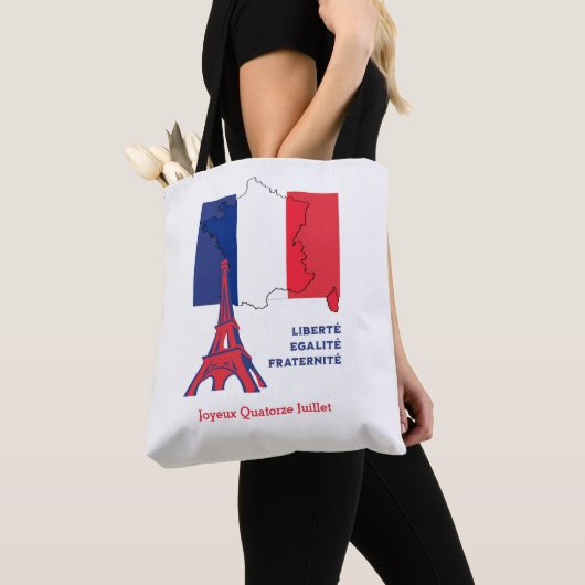 Patriottische Franse vlag BASTILLE DAG Tote Bag (Dichtbij)