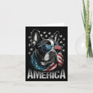 Patriottische Frenchie Dog Amerikaanse vlag 4 juli Kaart