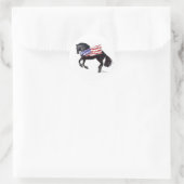Patriottische Friese Paardenvlag Ronde Sticker (Tas)